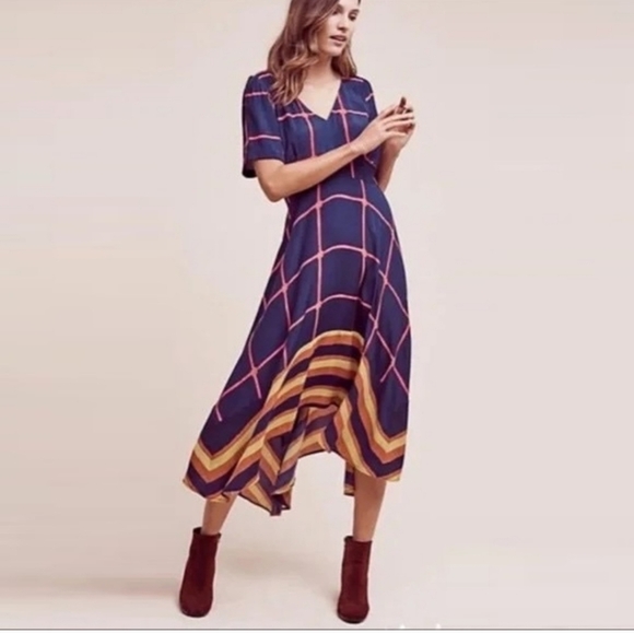 HD in Paris Anthropology Midi Boho Dress size 6P - Picture 1 of 6